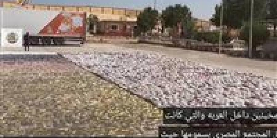 قوات حرس الحدود تضبط مخدرات بمليار و200 مليون جنيه داخل أجولة الفلفل والطماطم