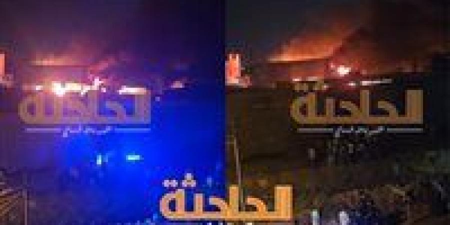 عاجل.. حريق هائل يلتهم مصنع نصار جروب للحديد بالقليوبية وفرق الإطفاء تكافح النيران