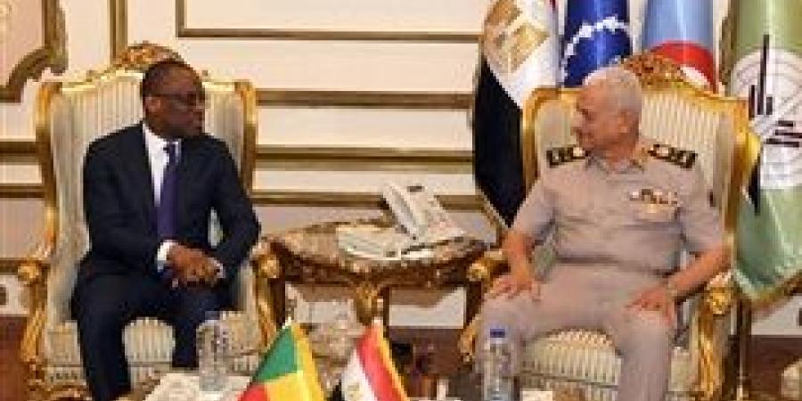 الفريق أول / عبد المجيد صقر القائد العام للقوات المسلحة وزير الدفاع يلتقى وزير خارجية جمهورية بنين