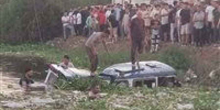 مصرع 7 أشخاص وإصابة آخرين في حادث انقلاب ميكروباص بترعة على طريق أجا – سندوب بالدقهلية