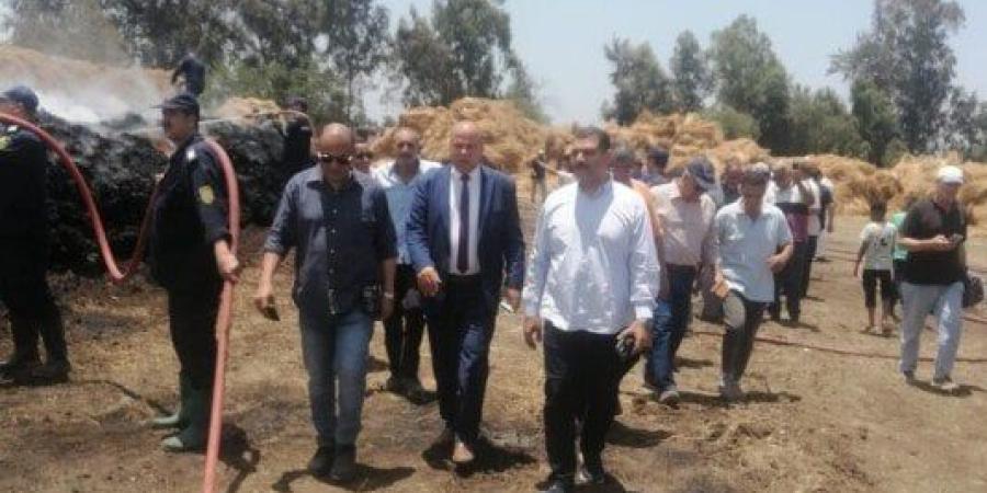 محافظ الغربية يعلن السيطرة الكاملة على حريق شونة كتان بشبراملس