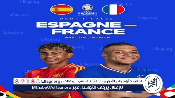 موعد مباراة اسبانيا وفرنسا في نصف نهائي يورو ٢٠٢٤