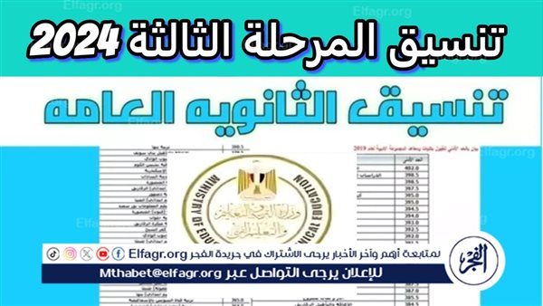 50% الحد الأدنى للقبول في المرحلة الثالثة من تنسيق الثانوية العامة 2024 والكليات المتاحة لطلاب علمي علوم ورياضة