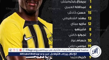 تشكيل الاتحاد الرسمي أمام الخليج في دوري روشن السعودي