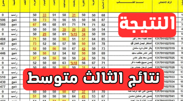 استعلم الآن… رابط الاستعلام عن نتائج الثالث متوسط الدور الثالث 2024 بالعراق بالرقم الامتحاني