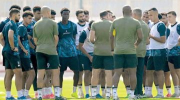 جوميز يودع لاعبي الزمالك في التدريب قبل الرحيل إلى السعودية