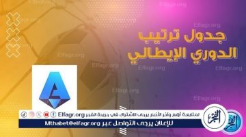 ترتيب الدوري الايطالي قبل مباريات اليوم الجمعة