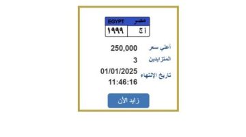 سعرها وصل ربع مليون جنيه.. التزايد على لوحة سيارة مميزة ينتهي اليوم الصبح أخبار –